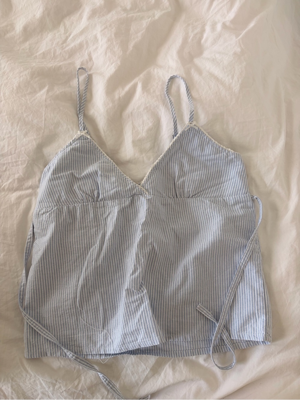 Brandy Melville Light Blue Striped Cami Tank Top